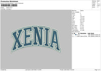 Xenia Embroidery File 4 size