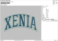 Xenia Embroidery File 4 size