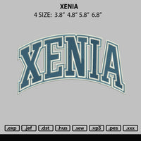 Xenia Embroidery File 4 size