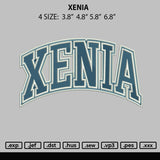 Xenia Embroidery File 4 size