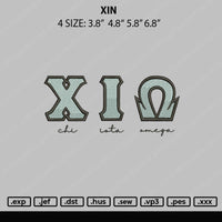 Xin Embroidery File 4 sizes