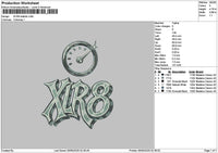 Xlrtext Embroidery File 6 sizes