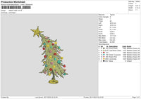 Xmas Tree 2911 Embroidery File 6 sizes