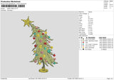 Xmas Tree 2911 Embroidery File 6 sizes