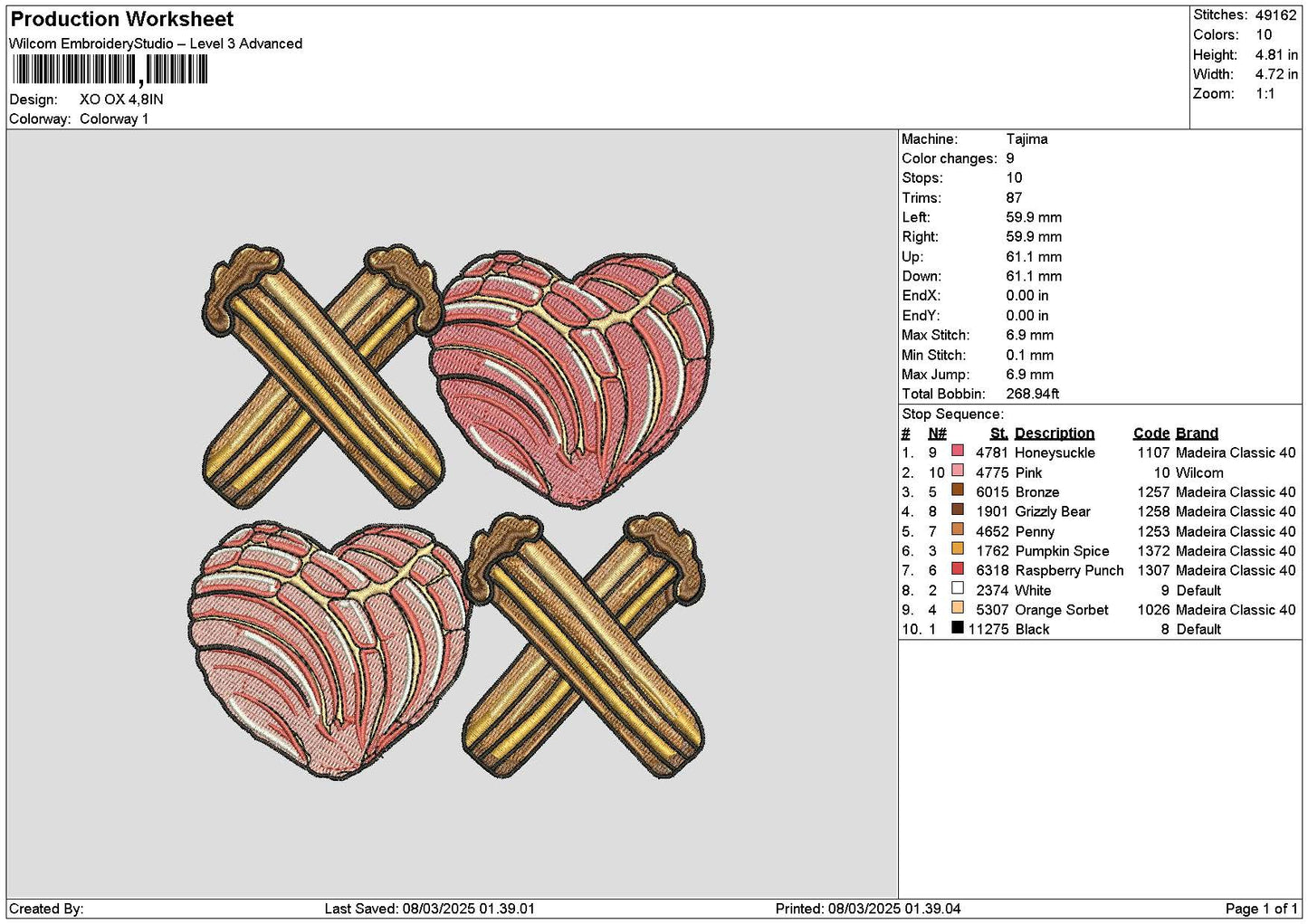 Hearts0803 Embroidery File 6 sizes