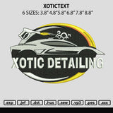 Xotictext Embroidery File 6 sizes