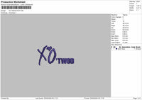 XO TWOD PUFF Embroidery Files