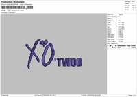 XO TWOD PUFF Embroidery Files