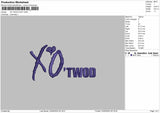 XO TWOD PUFF Embroidery Files