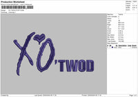 XO TWOD PUFF Embroidery Files