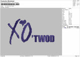 XO TWOD PUFF Embroidery Files