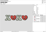 Xoxo Embroidery File 6 sizes