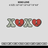 Xoxo Embroidery File 6 sizes