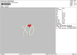 Xo V4 Embroidery File 6 sizes