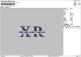 Xrtext Embroidery File 6 sizes