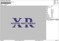 Xrtext Embroidery File 6 sizes