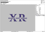 Xrtext Embroidery File 6 sizes