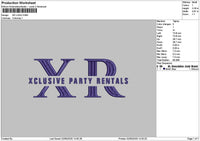 Xrtext Embroidery File 6 sizes