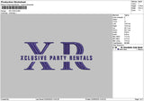 Xrtext Embroidery File 6 sizes