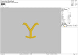 Y Embroidery File 6 size