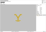 Y Embroidery File 6 size