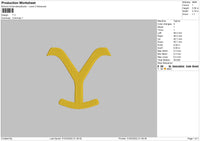 Y Embroidery File 6 size