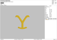 Y Embroidery File 6 size