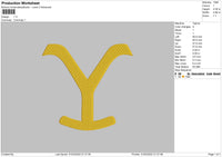 Y Embroidery File 6 size