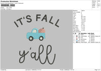 Yall Embroidery File 5 sizes