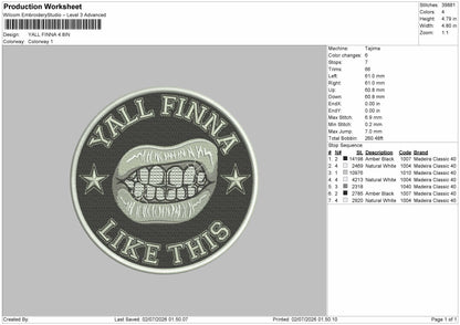 Finnatext Patch Embroidery Machine Design File 6 sizes