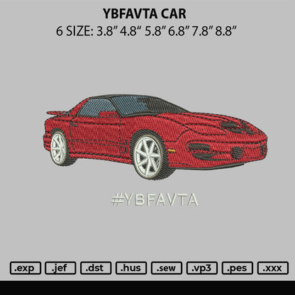 Ybfavta Car Embroidery File 6 sizes
