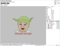 Baby Yoda 01 Embroidery File 4 size