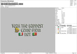 Yeah The Baddest Embroidery File 4 size