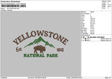 Yellowtext Embroidery File 6 sizes