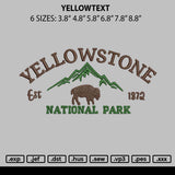 Yellowtext Embroidery File 6 sizes