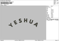 Yeshuatext V2 Embroidery File 6 sizes