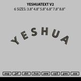 Yeshuatext V2 Embroidery File 6 sizes