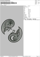 Yinyang V2 Embroidery File 6 sizes