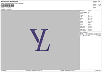 YL Logo Embroidery File 7 sizes