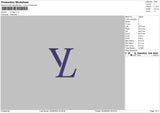 YL Logo Embroidery File 7 sizes