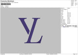 YL Logo Embroidery File 7 sizes