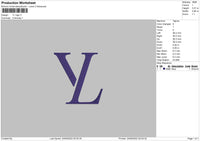 YL Logo Embroidery File 7 sizes