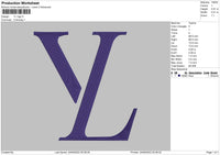 YL Logo Embroidery File 7 sizes