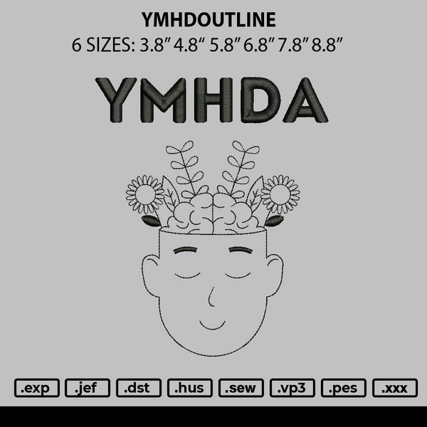 Ymhdoutline Embroidery File 6 sizes