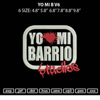 Yo Mi B V6 Embroidery File 6 sizes