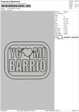 Yo Mi B V8 Embroidery File 6 sizes