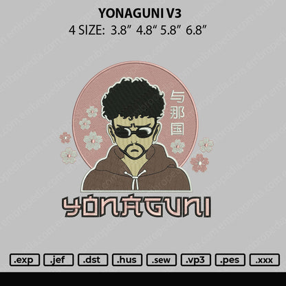 Yonaguni V3 Embroidery Design File 4 size