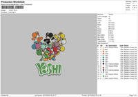 Yoshi Embroidery File 6 sizes