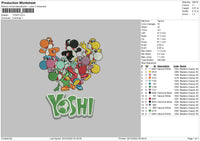 Yoshi Embroidery File 6 sizes