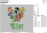 Yoshi Embroidery File 6 sizes